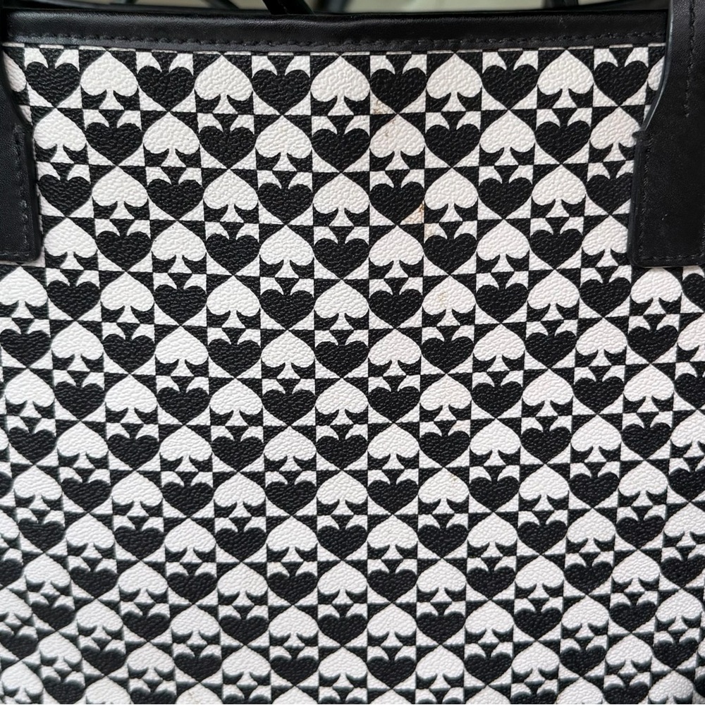 kate spade Black & White Patterned Stripe Tote - Picture 2 of 4